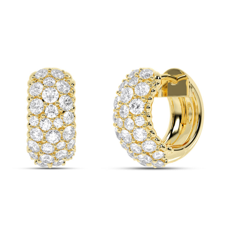 Stellar Embrace Lab Grown Diamond Huggie Earring