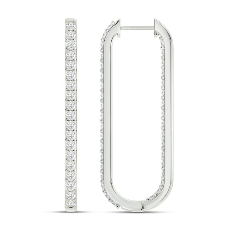 Clipped in Glam Lab Grown Diamond Earrings