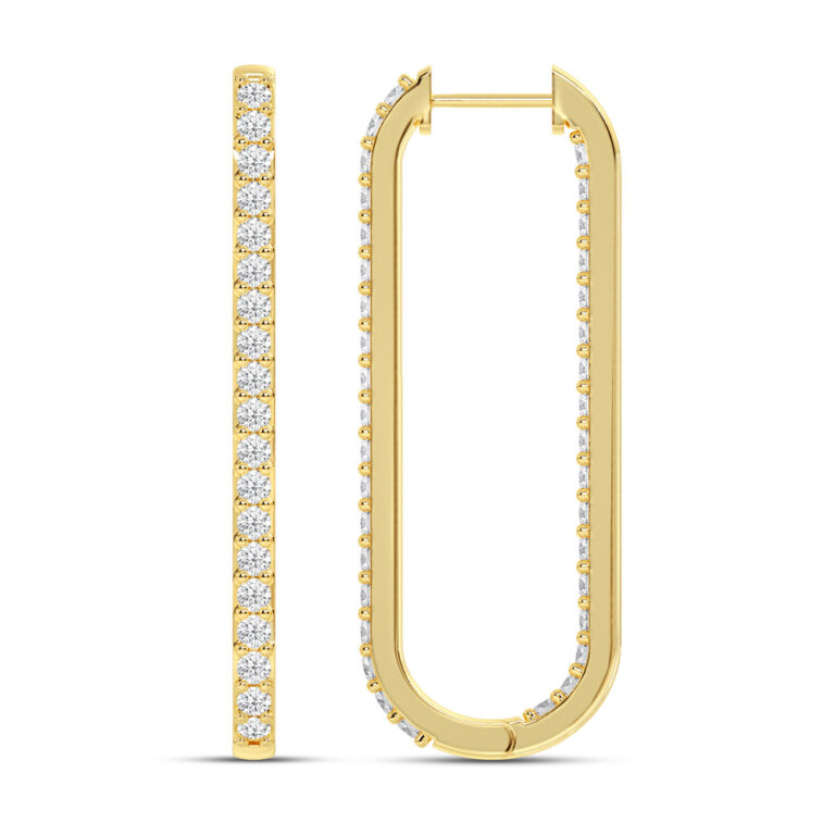 Clipped in Glam Lab Grown Diamond Earrings