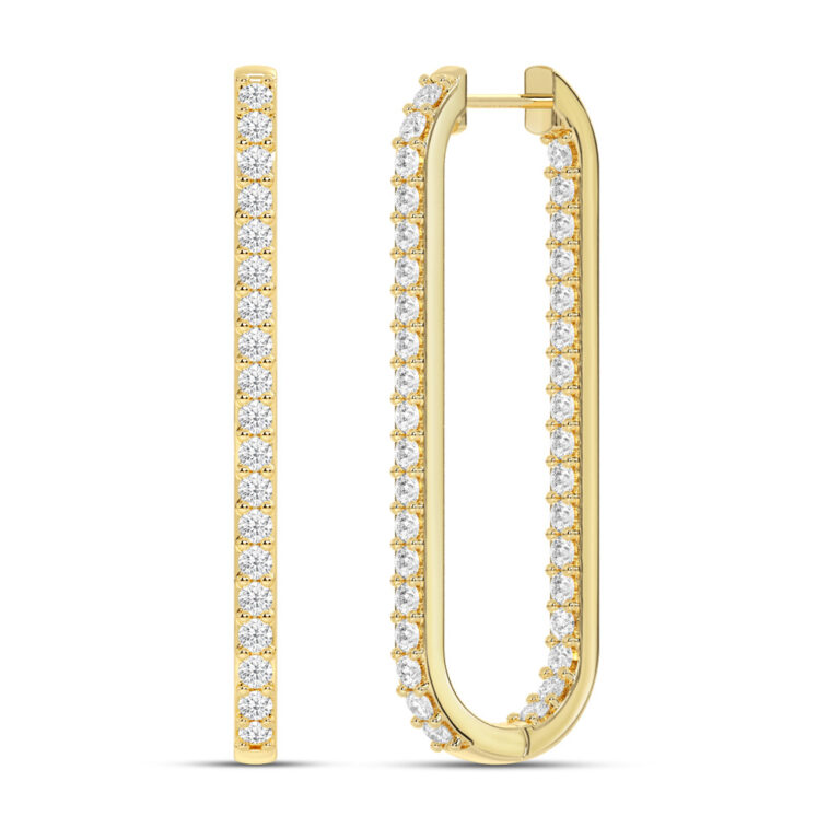Clipped in Glam Lab Grown Diamond Earrings