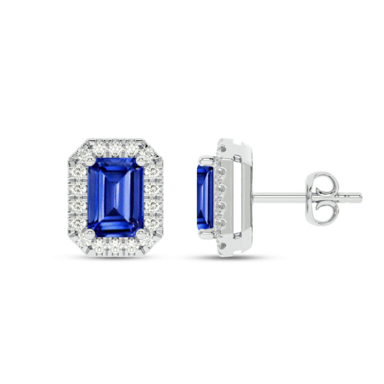 Lab Grown Customizable Halo Diamond Earring
