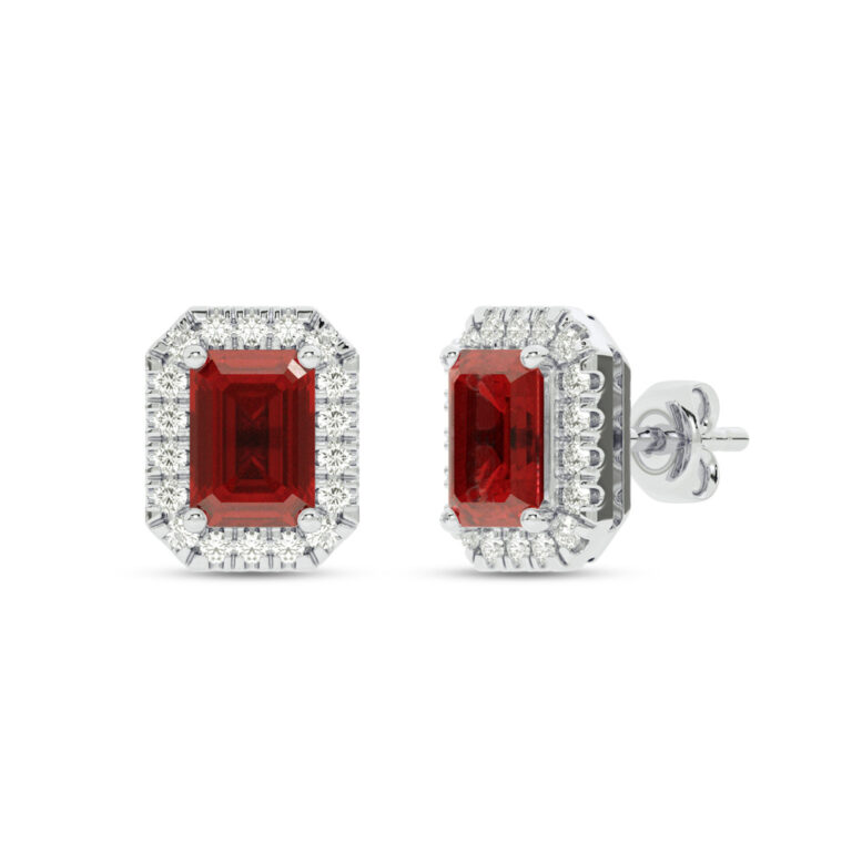 Lab Grown Customizable Halo Diamond Earring