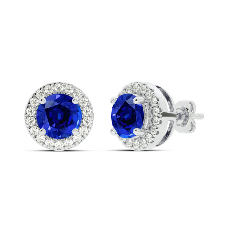 Lab Grown Customizable Halo Diamond Earring