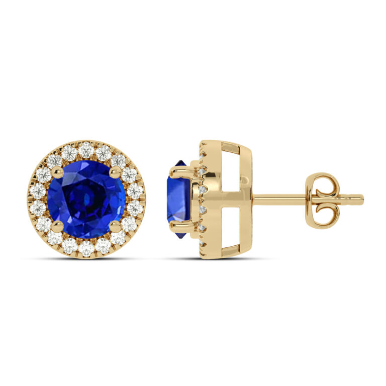 Lab Grown Customizable Halo Diamond Earring