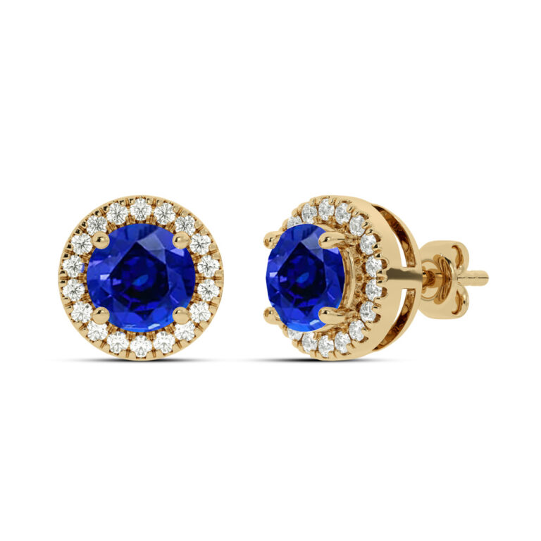 Lab Grown Customizable Halo Diamond Earring
