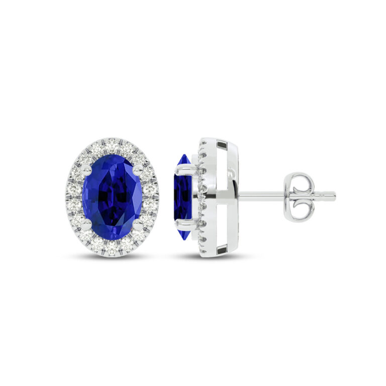 Lab Grown Customizable Halo Diamond Earring