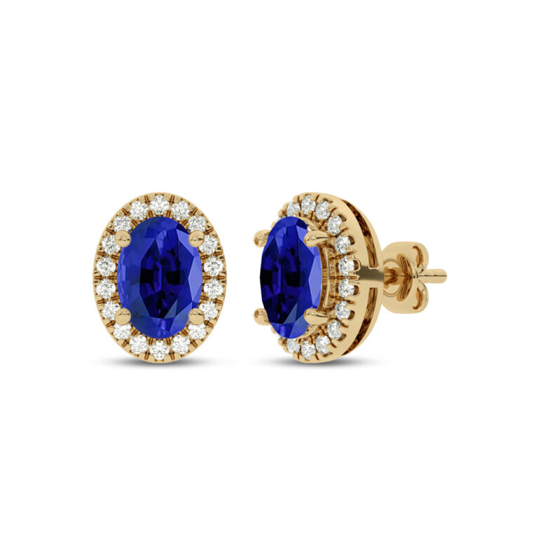 Lab Grown Customizable Halo Diamond Earring