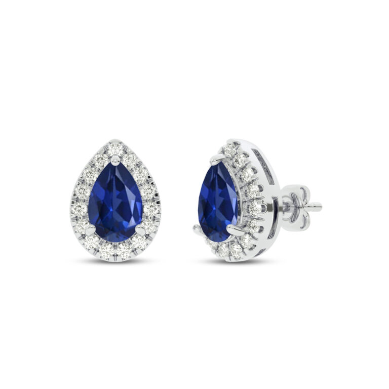 Lab Grown Customizable Halo Diamond Earring