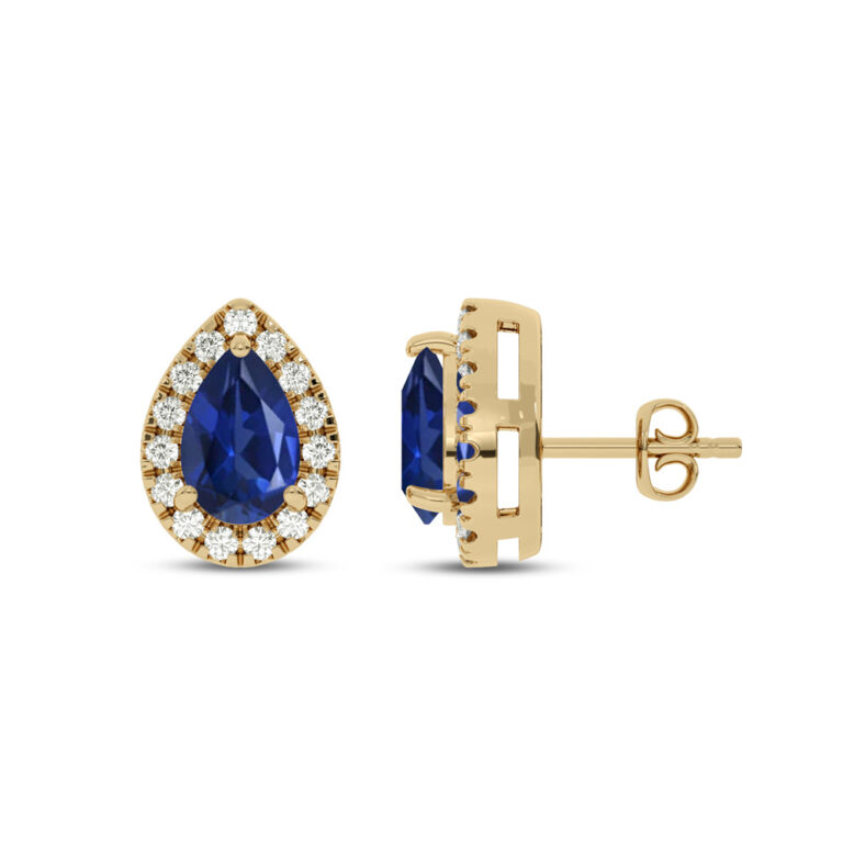 Lab Grown Customizable Halo Diamond Earring