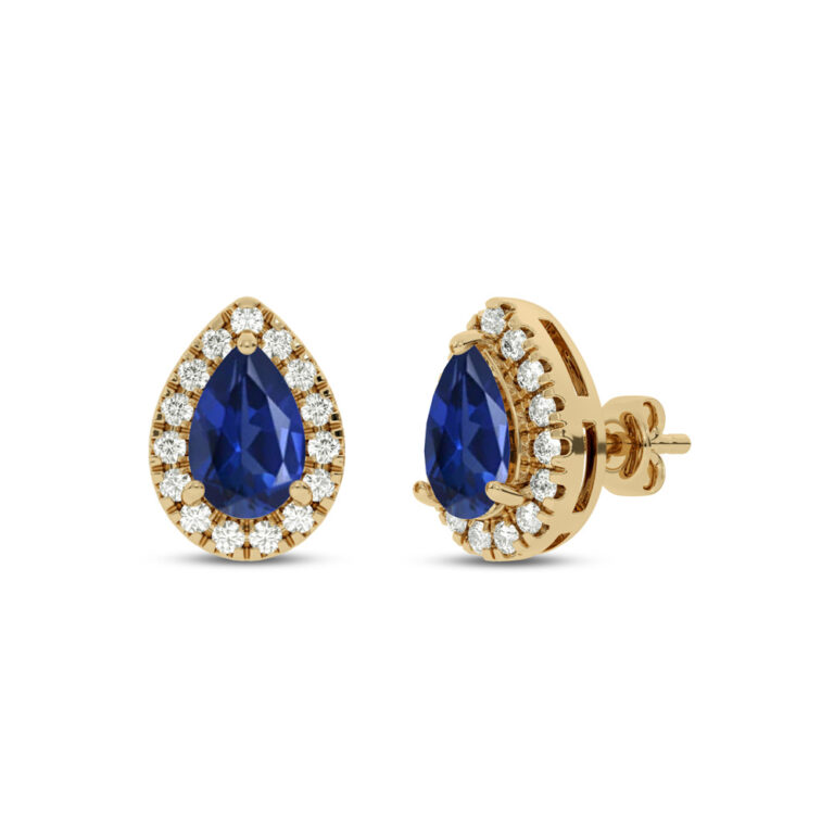 Lab Grown Customizable Halo Diamond Earring