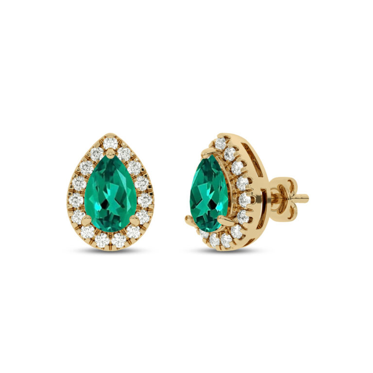 Lab Grown Customizable Halo Diamond Earring