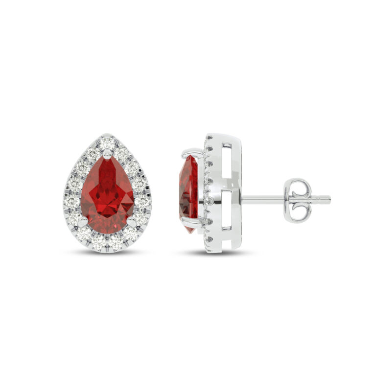 Lab Grown Customizable Halo Diamond Earring