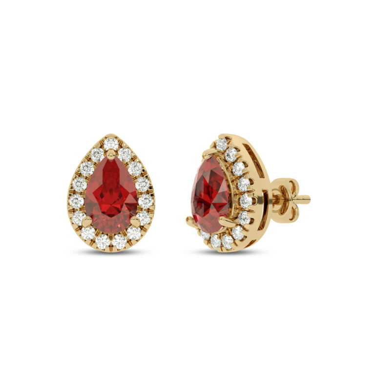 Lab Grown Customizable Halo Diamond Earring