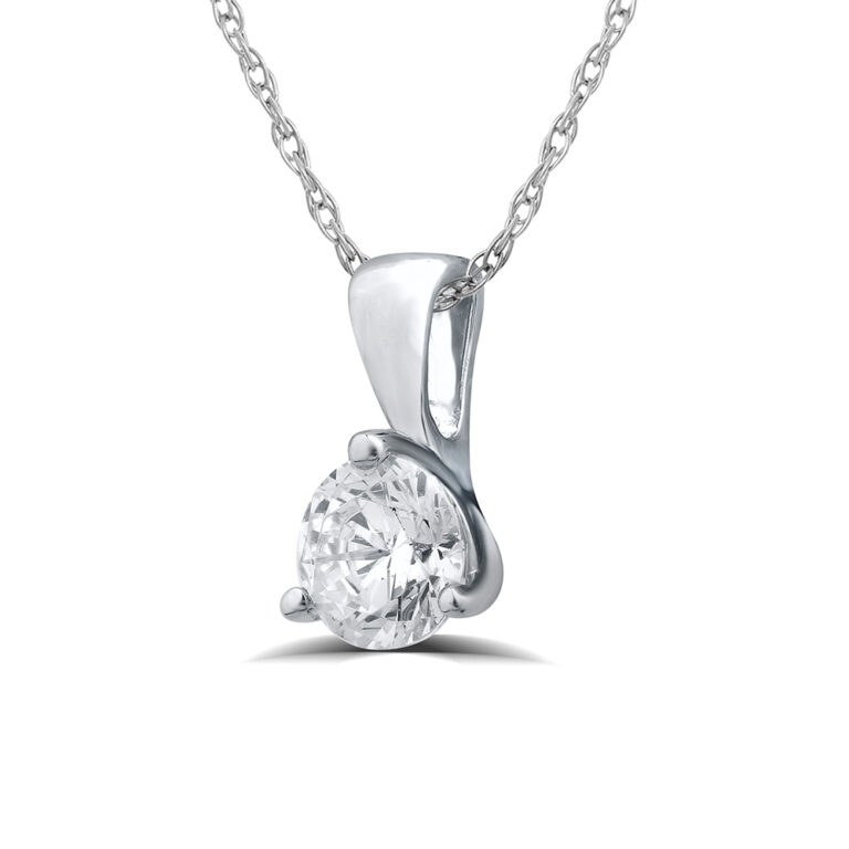 Martini Set Lab Grown Solitaire Diamond Necklace