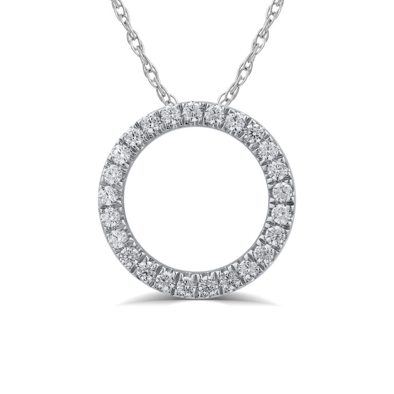 Lab Grown Circle Diamond Necklace Pendant