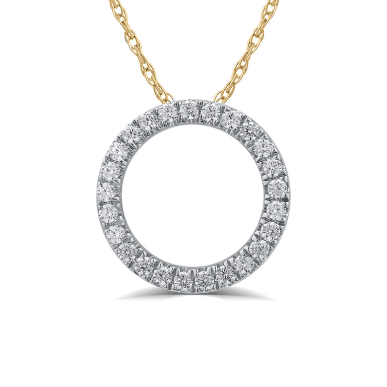 Lab Grown Circle Diamond Necklace Pendant