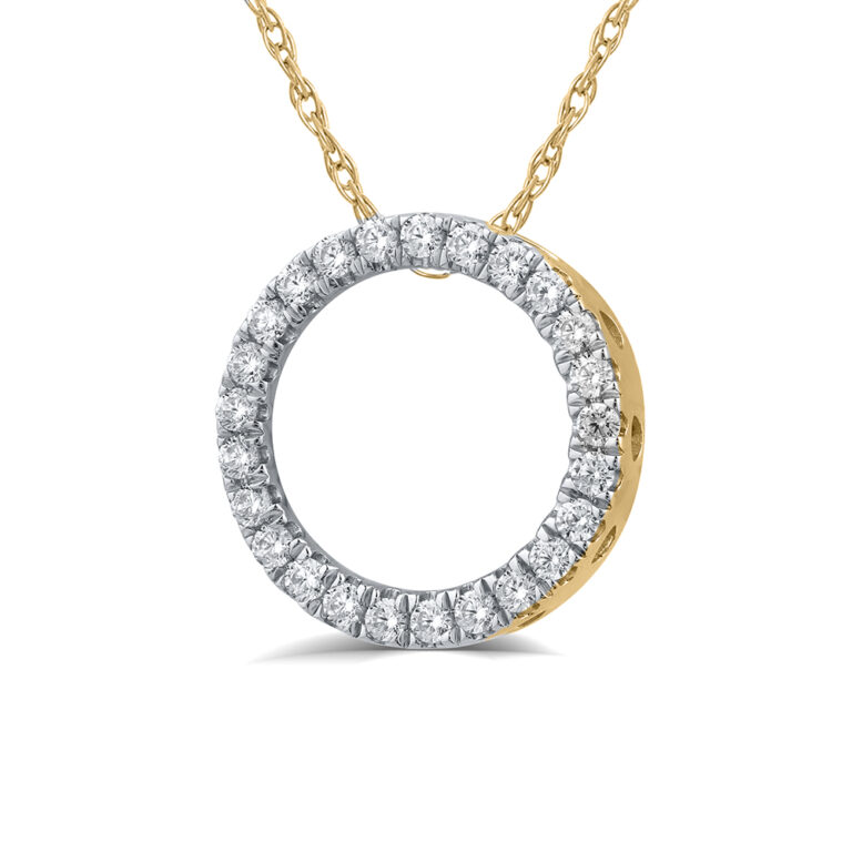 Lab Grown Circle Diamond Necklace Pendant