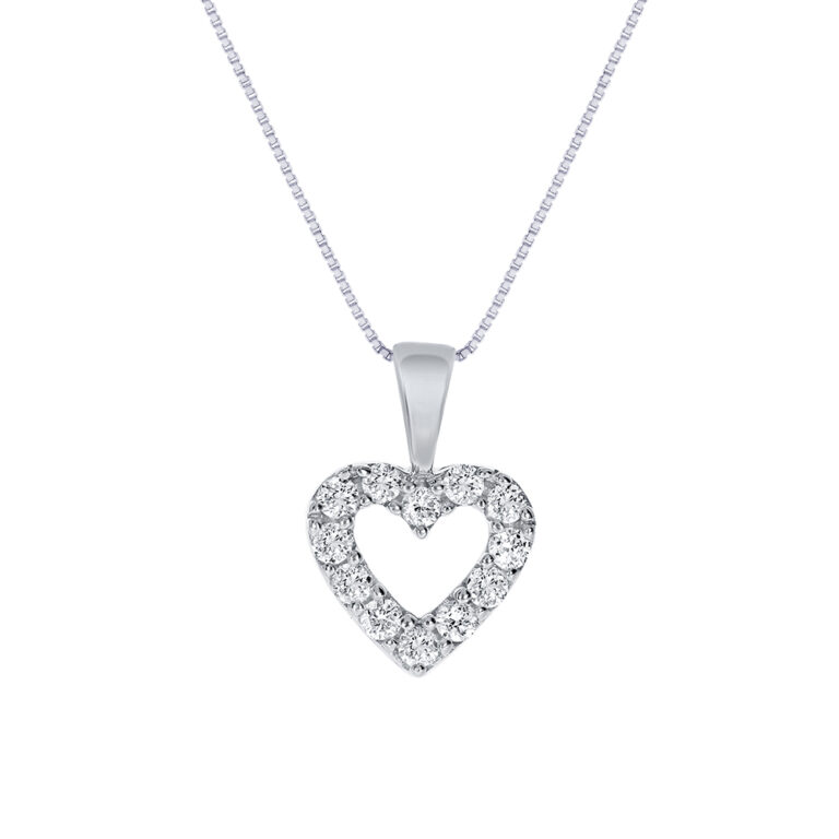 Dainty Lab Created Diamond Heart Necklace