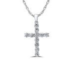 Luxe Lab Grown Diamond Cross Necklace | 10K White Gold 2 1/2 ct.tw. _1