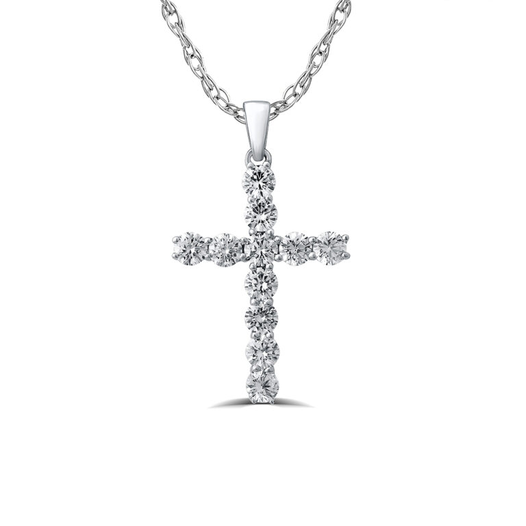 Luxe Lab Grown Diamond Cross Necklace