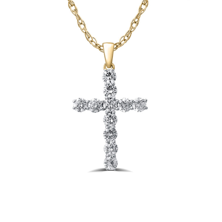 Luxe Lab Grown Diamond Cross Necklace