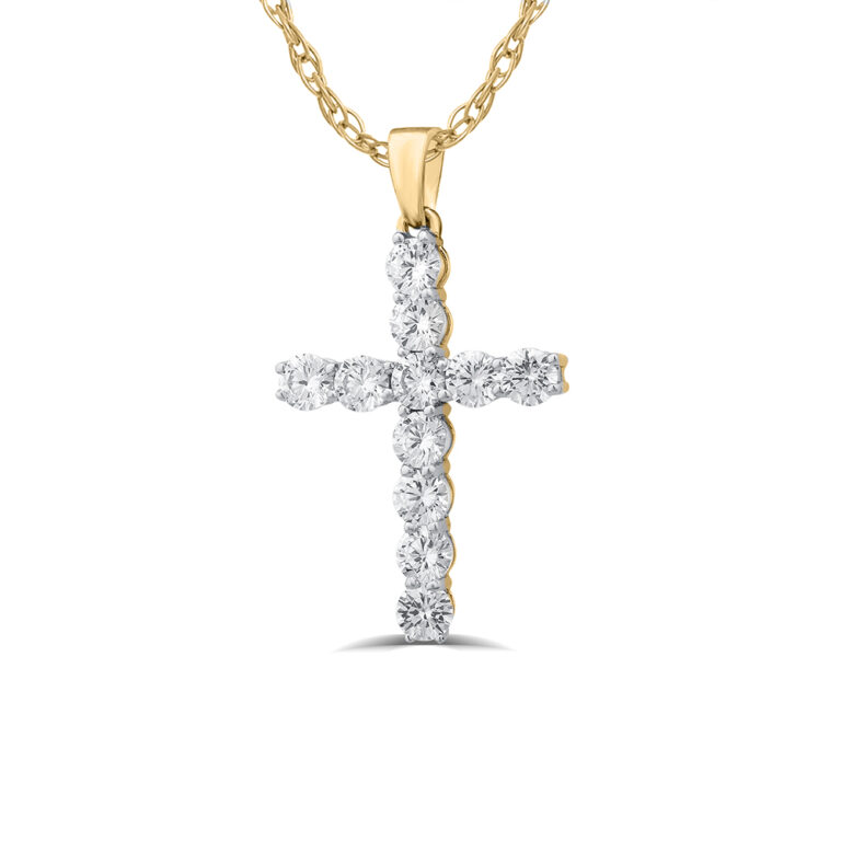 Luxe Lab Grown Diamond Cross Necklace