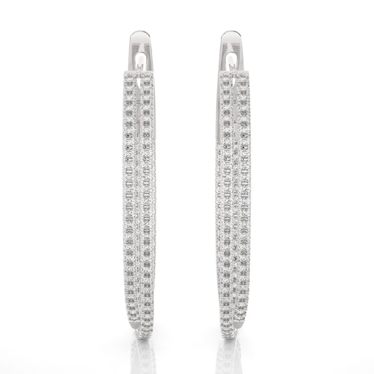 Luxe Interwoven Lab Grown Diamond Hoop Earring