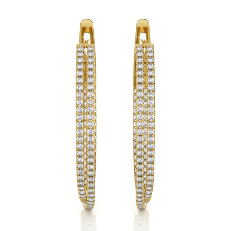 Luxe Interwoven Lab Grown Diamond Hoop Earring