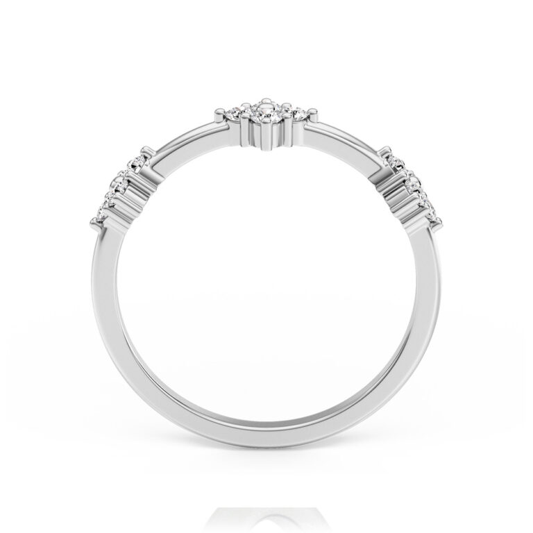 Clover Themed Lab Grown Diamond Ring