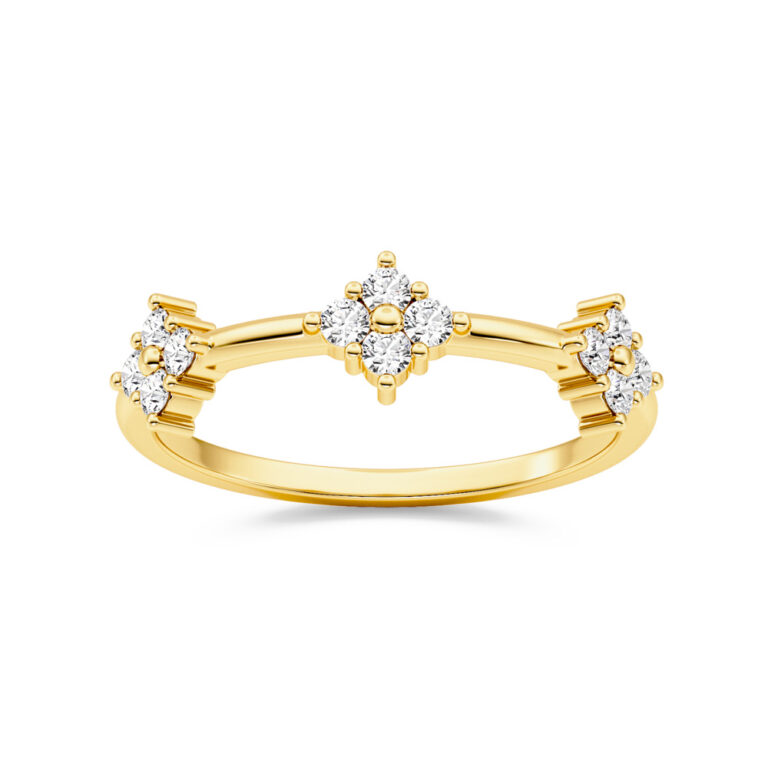 Clover Themed Lab Grown Diamond Ring