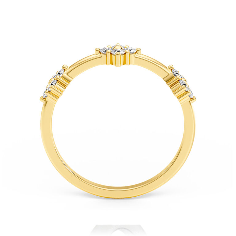 Clover Themed Lab Grown Diamond Ring