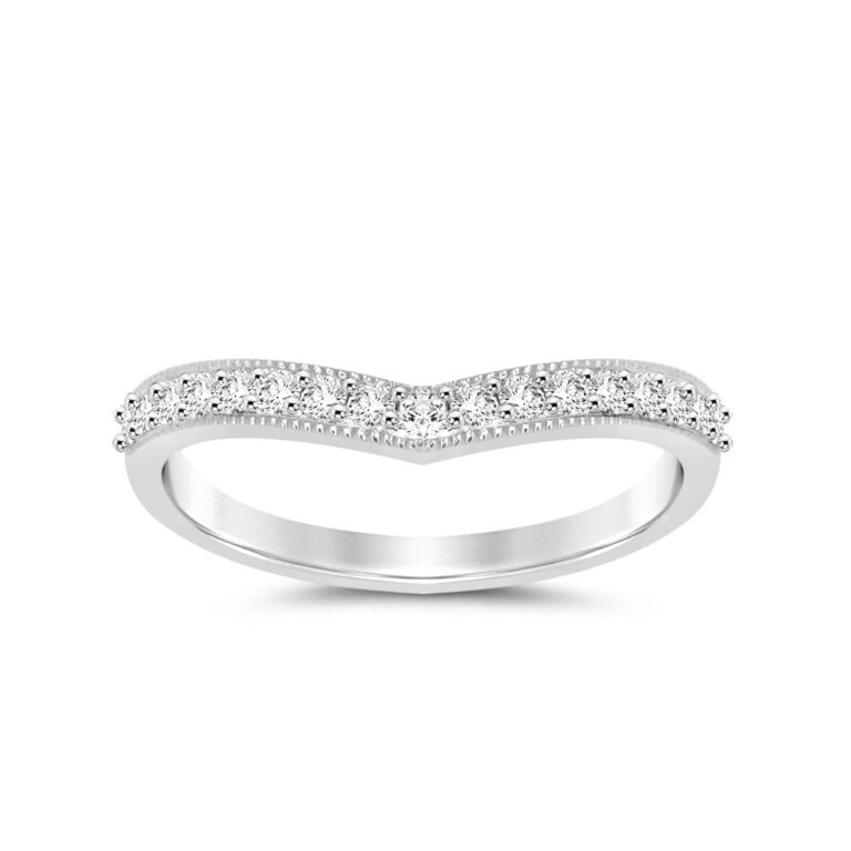 Chic Contured Lab Grown Diamond Ring