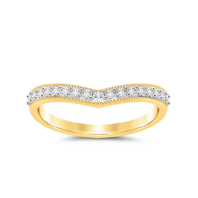 Chic Contured Lab Grown Diamond Ring