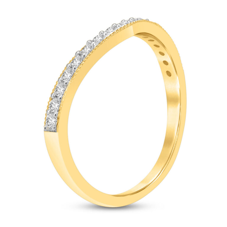 Chic Contured Lab Grown Diamond Ring
