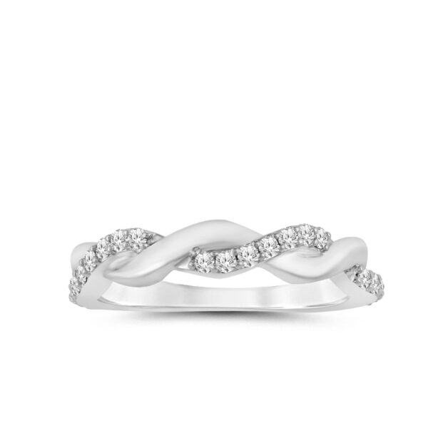 Lab Grown Twisted Diamond Wedding Ring (1/2 ct. tw.) - 18K White Gold_1