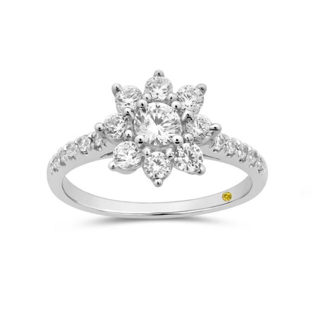 Floral Inspired Lab Grown Diamond Ring for Women-7/8 ct. tw.-18K White Gold_1