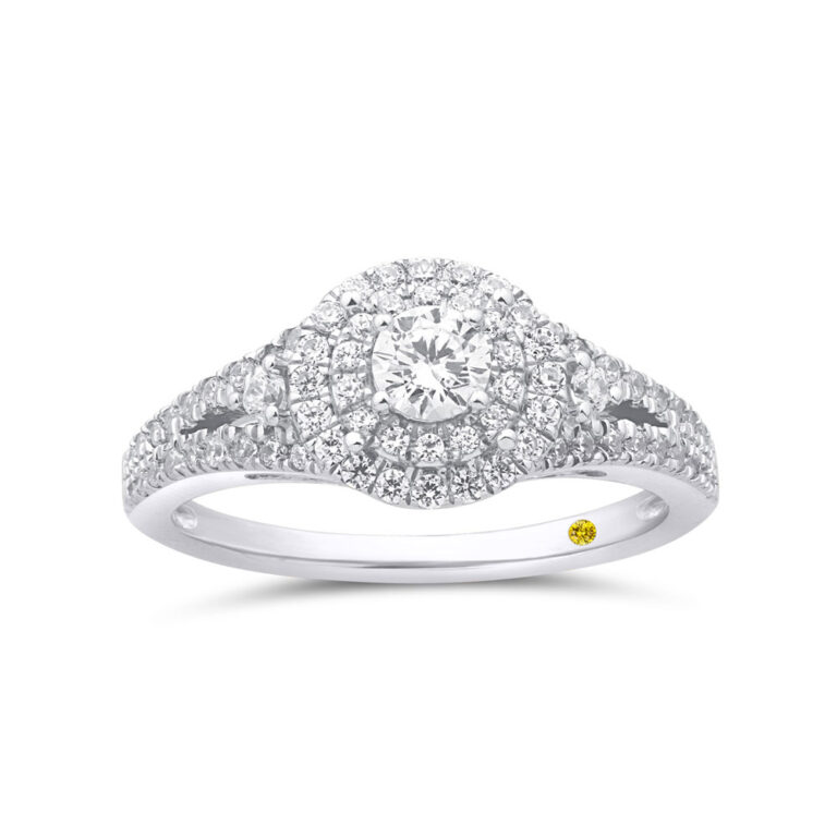 Lab Grown Ripple Diamond Engagement Ring