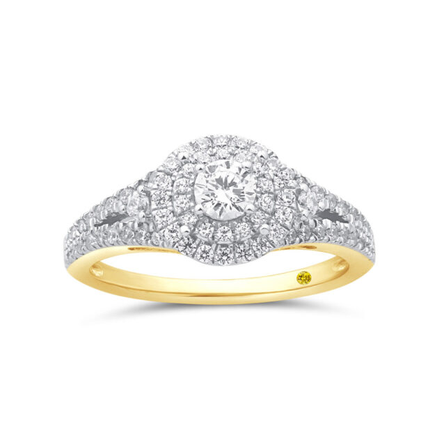 Lab Grown Ripple Diamond Engagement Ring