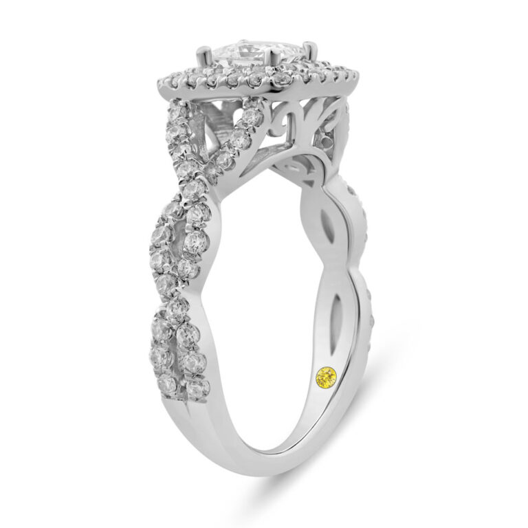 Emberweave Double Halo Lab Grown Princess Cut Diamond Ring