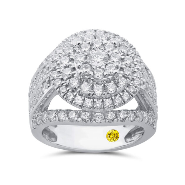 Magnificent Lab Created Diamond Cocktail Ring-3 ct. tw.-925 Sterling Silver_1