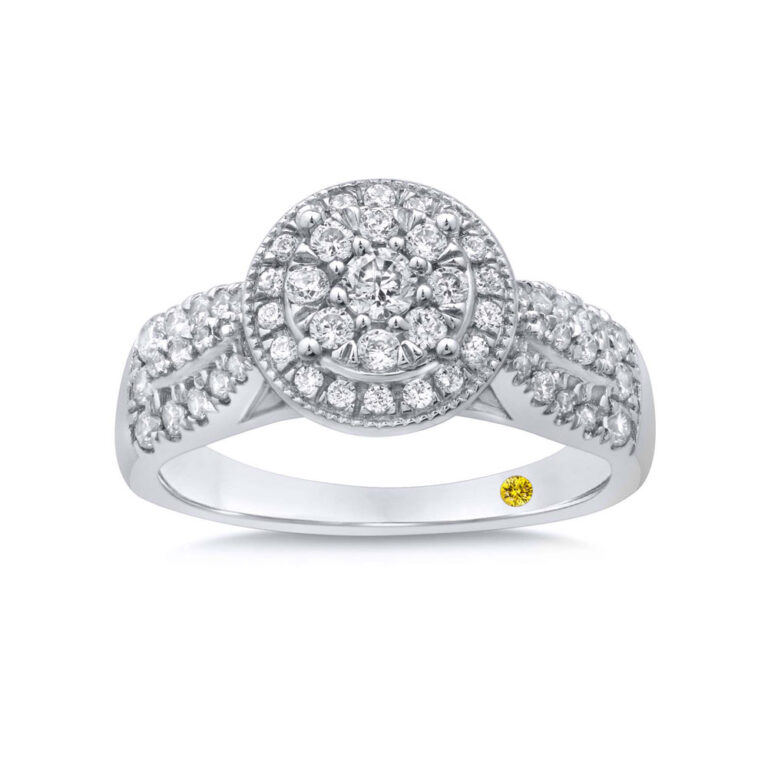 Solar Bloom Lab Grown Cluster Diamond Engagement Ring