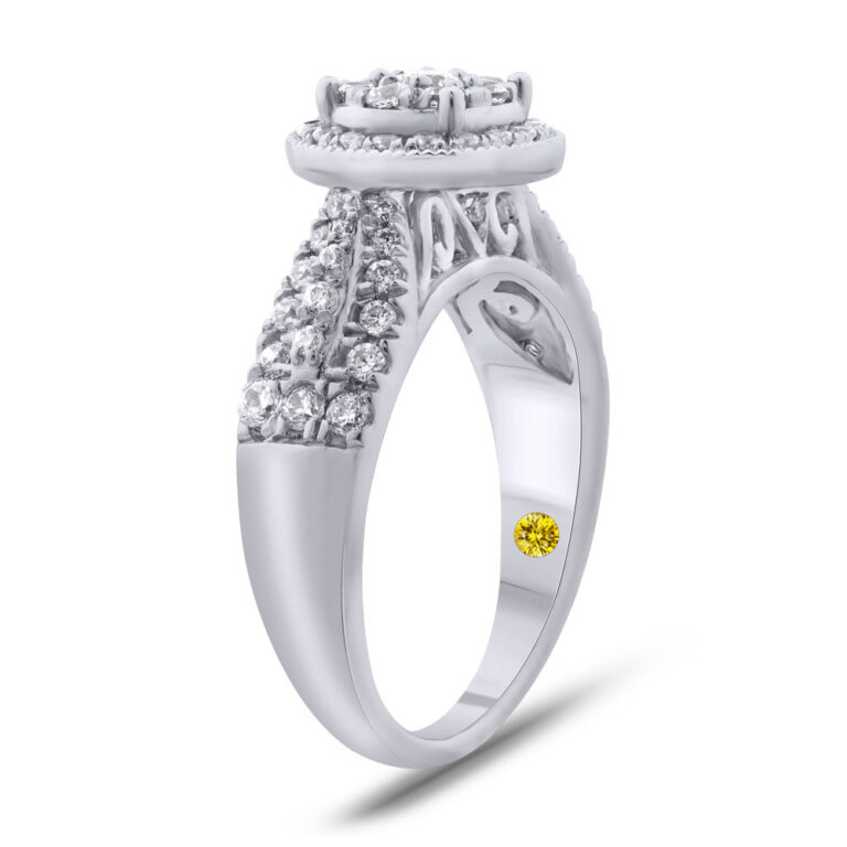 Solar Bloom Lab Grown Cluster Diamond Engagement Ring