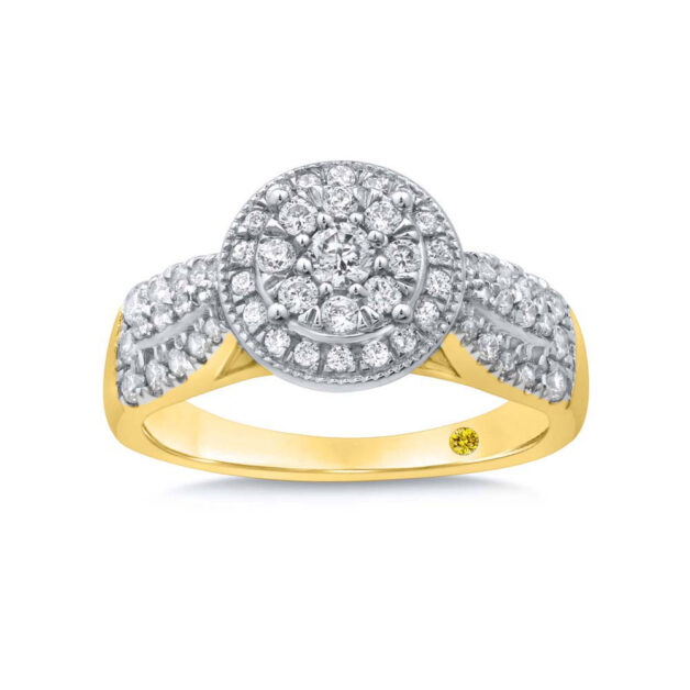 Solar Bloom Lab Grown Cluster Diamond Engagement Ring