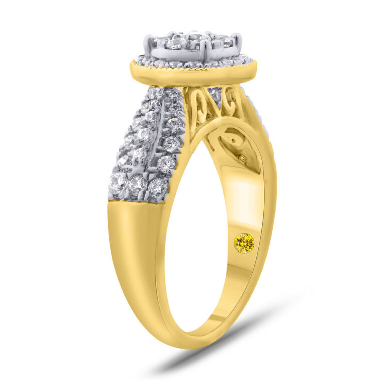 Solar Bloom Lab Grown Cluster Diamond Engagement Ring