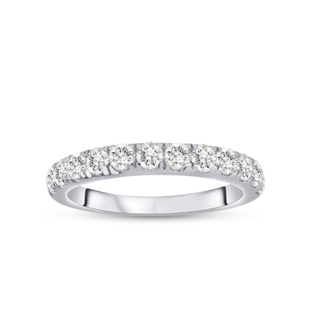 Pavé Set Lab Grown Half Eternity Diamond Band-1/2 ct. tw.-18K White Gold_1