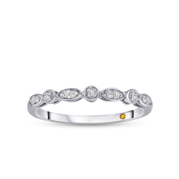 Lab Grown Dot Dash Diamond Promise Ring-1/20 ct. tw.-925 Sterling Silver_1