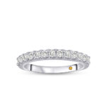 Scalloped Prong Lab Grow Diamond Wedding Band-1 ct. tw.-18K White Gold_1