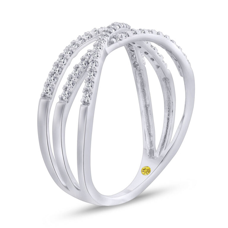 Cascade Lab Grown Crossover Diamond Ring