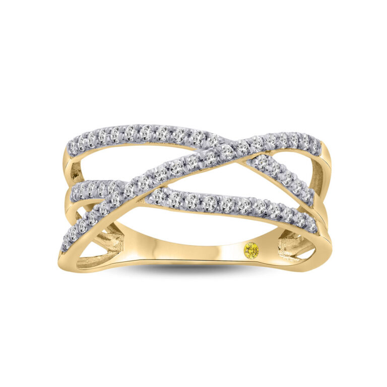 Cascade Lab Grown Crossover Diamond Ring
