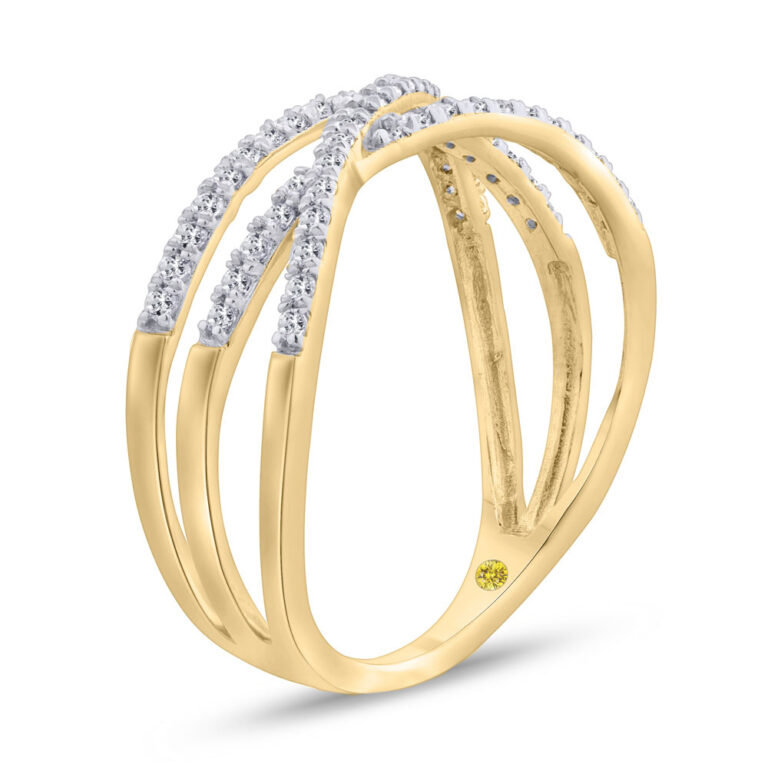 Cascade Lab Grown Crossover Diamond Ring